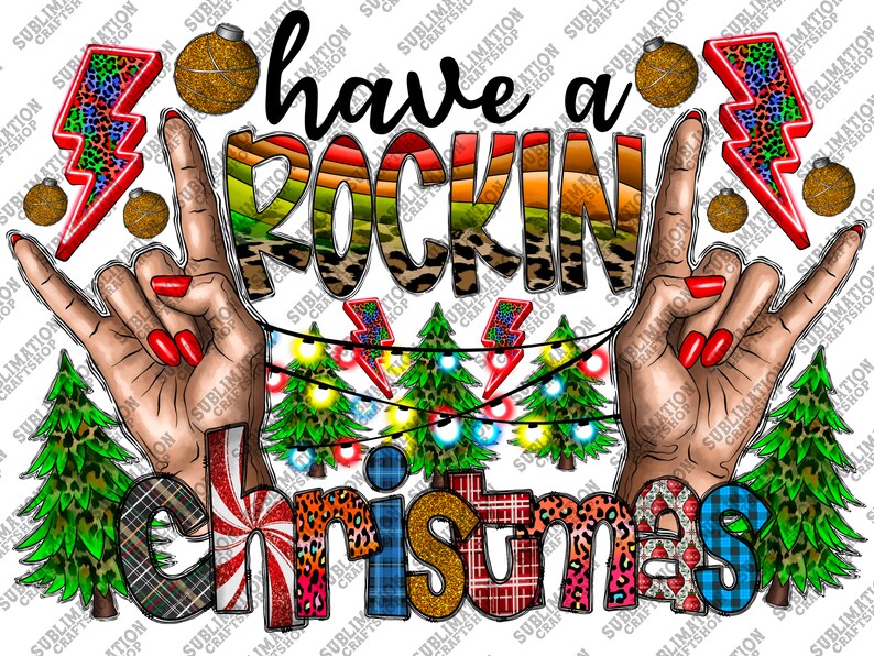 Have a Rockin Christmas PNG Merry Christmas Png Christmas - Etsy