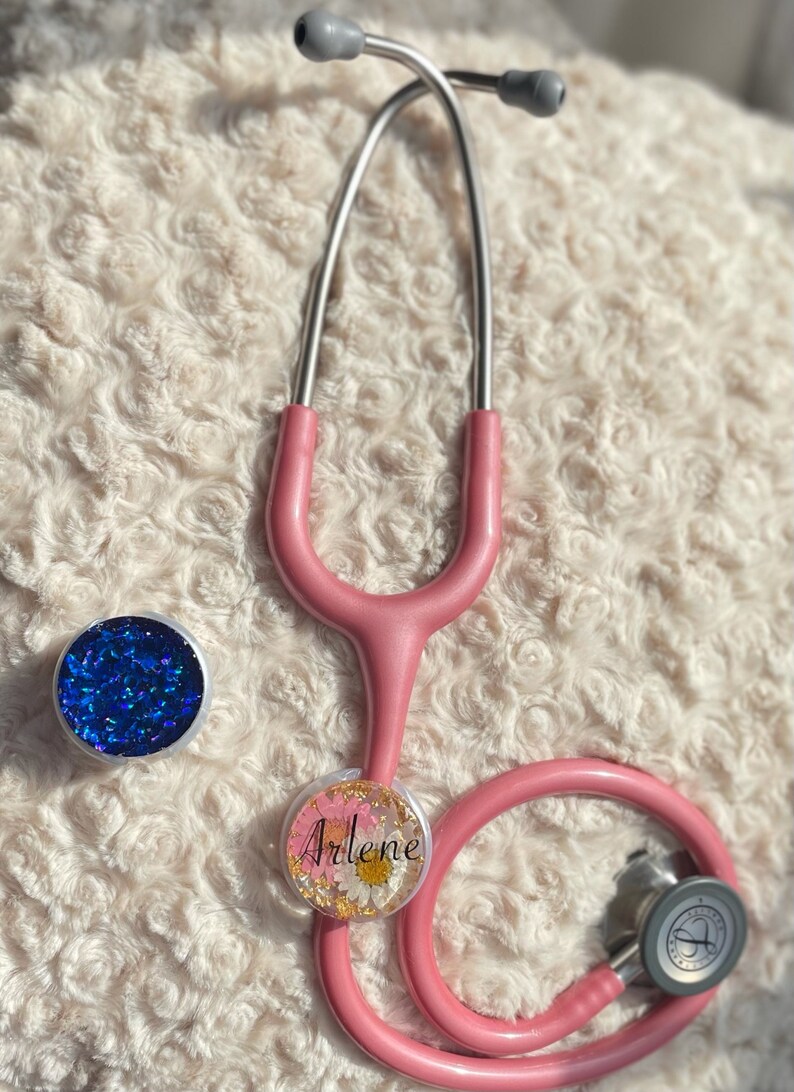 Personalized Stethoscope Tag Stethoscope ID Tag Floral Etsy