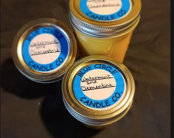 Soy Candle Watermint and Clementine | Hand-Made Soy Candle |   Mason Jar Candle | 16oz, 8oz, 4oz Candle | Wax Melts | Hand Poured