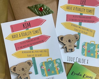 Personalized Koala Pocket Hug - Travel Keepsake, Safe Travels