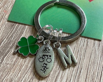 TRIATHLON PERSONALISED KEYRING/ Gift for her/ Good luck token gift/ First Triathlon