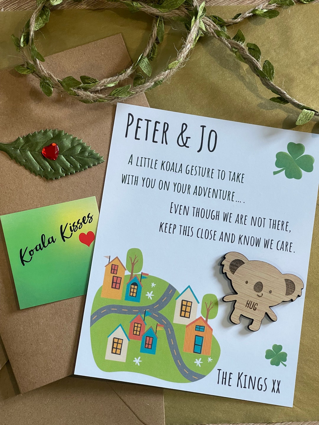 Moving Abroad Koala Pocket Hug Gift, Personalised Token Card - Etsy UK