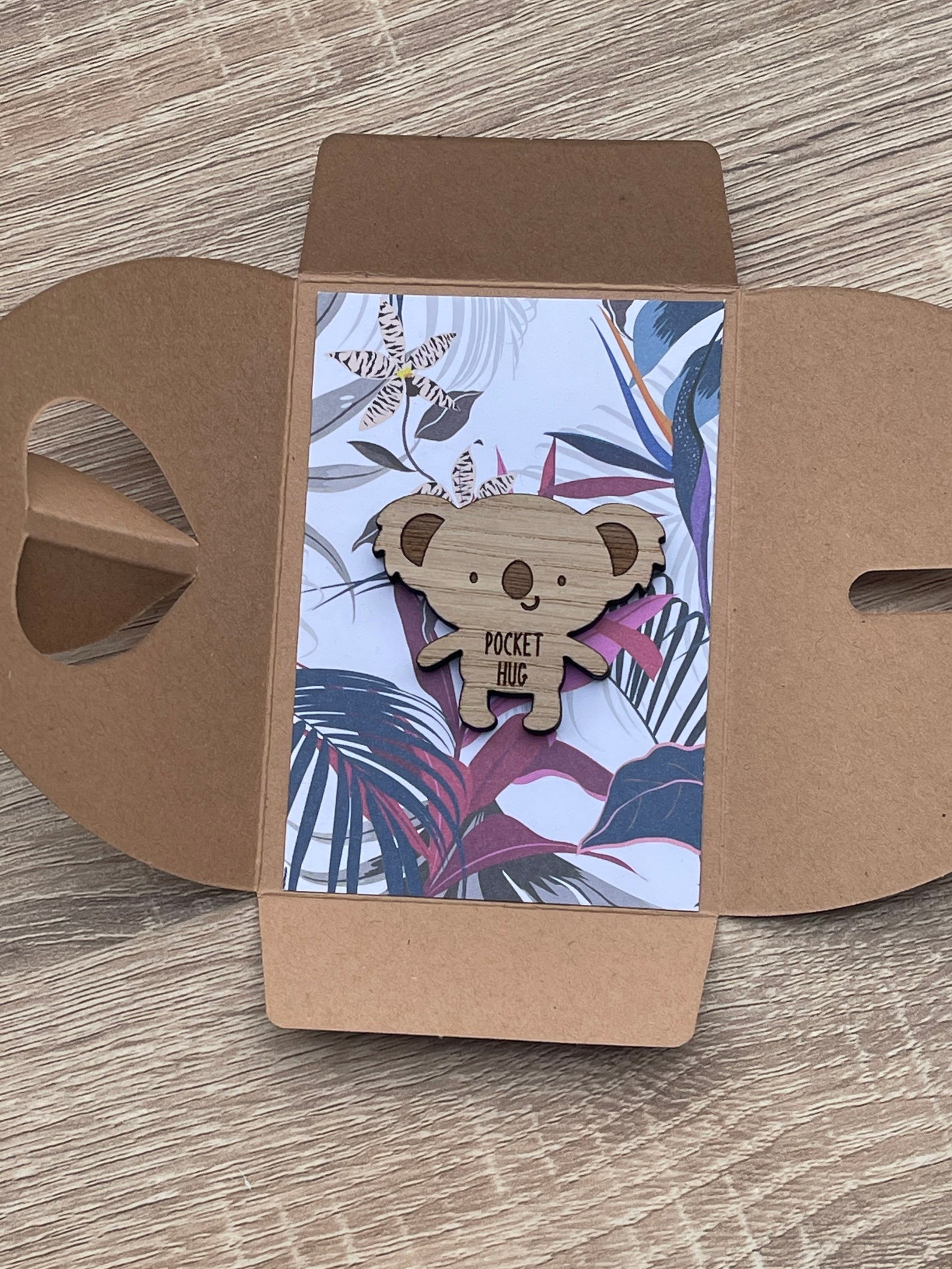 KOALA POCKET HUG / Koala Pin Badge/ Personalised/ Hug token/ Etsy