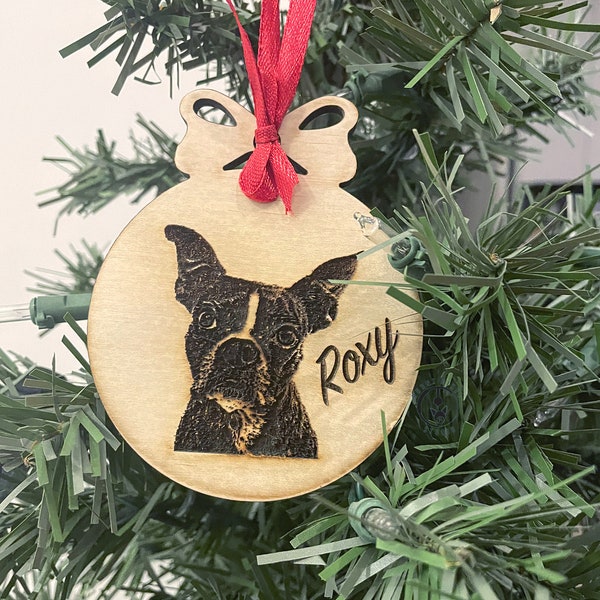 Custom Pet Photo Wood Ornament | Pet Memorial | Pet Lovers | Dog on Wood | Pet on Wood | Cat Lovers