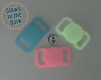 Glow in the Dark Silicone Pet Collar AirTag Holder | Dogs | Cats | Animals | Pets