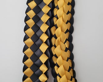 Gold and Black Graduation Lei