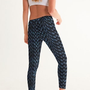 Aqua Dragon Yoga Leggings 