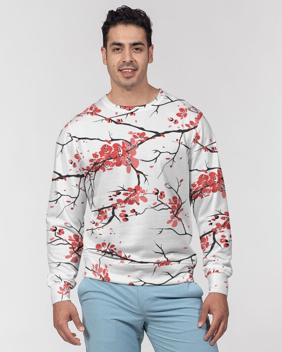 Sun Cherry Blossom Sweatshirt Cherry Blossom Sweatshirt Sakura Flower Sweatshirt Japanese Flower Sweatshirt Floral Pattern Hoodie Etsy UK
