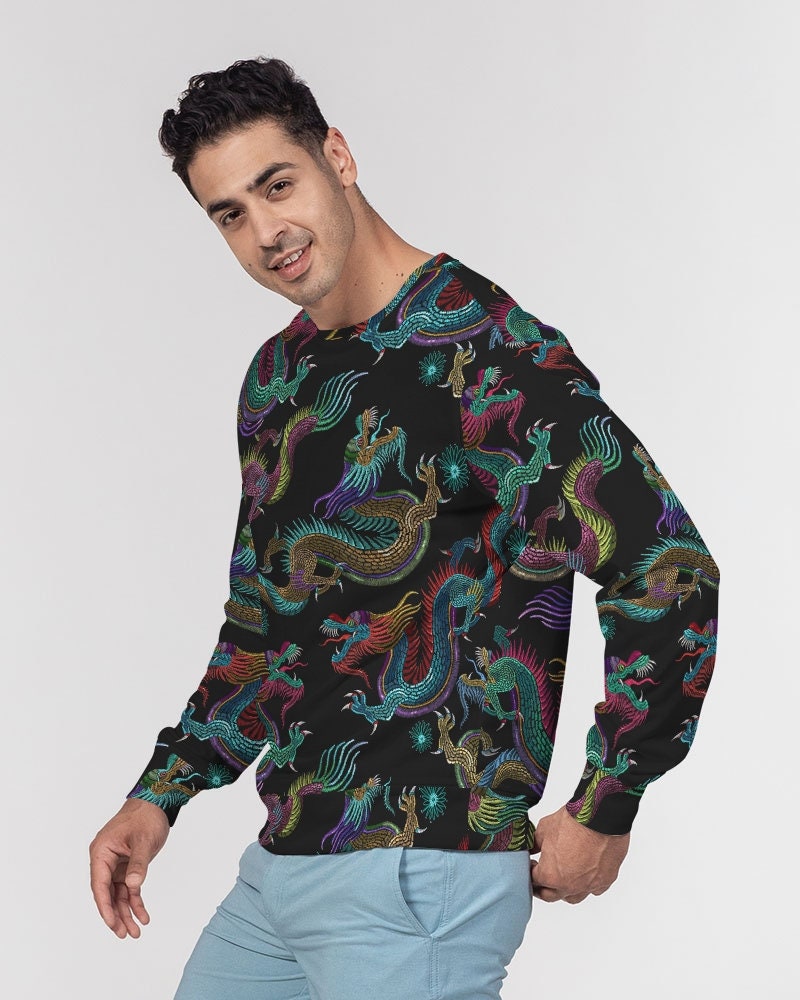 Japanese Dragons Sweatshirt embroidery Effect Chinese Dragon Sweatshirt ...