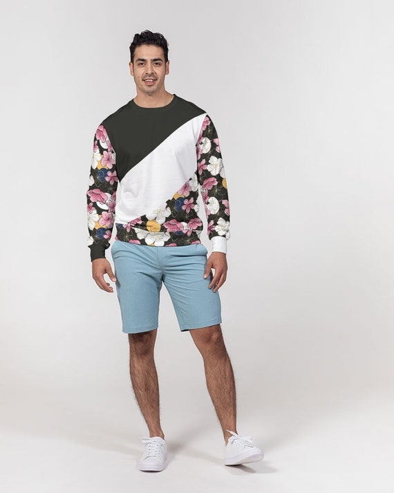 Dark Cherry Blossom Sweatshirt Sakura Flower Sweatshirt Black