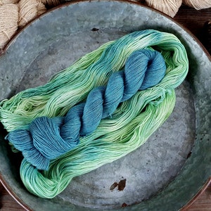 LINO Fifty-Fifty summer yarn made of 50% cotton and superwash merino wool, 2 ply image 5