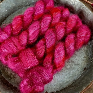 LILLI KuschelMohair, hand-dyed yarn made from fine kid mohair and silk image 1