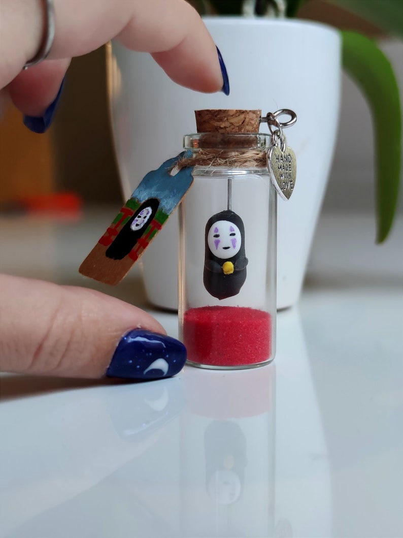 No Face Figure From Spirited Away Anime Manga Fans Clay Figure in a