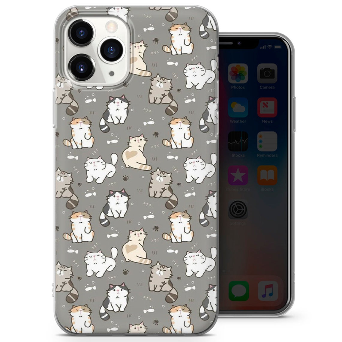 Cat Phone Case / Cute Kitten Cover for iPhone se 2020 7 8 Etsy