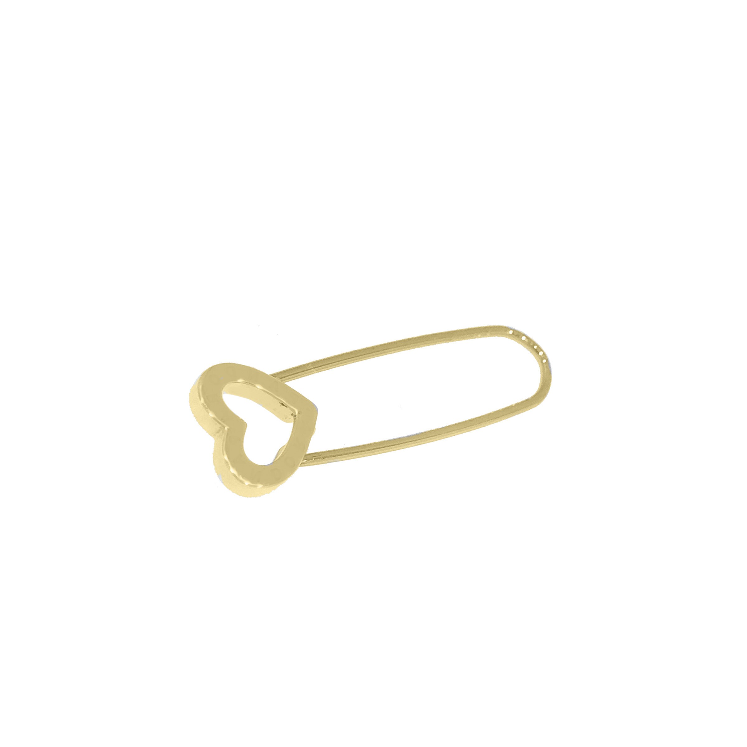 925 Silver Yellow Gold Plated Safety Pin, Charm Holder, Charm Enhancer