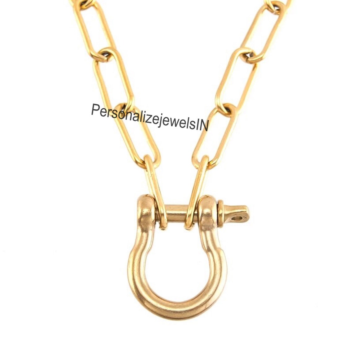 Shackle Lock Necklace 925 Silver Shackle Connector Snaffle Etsy