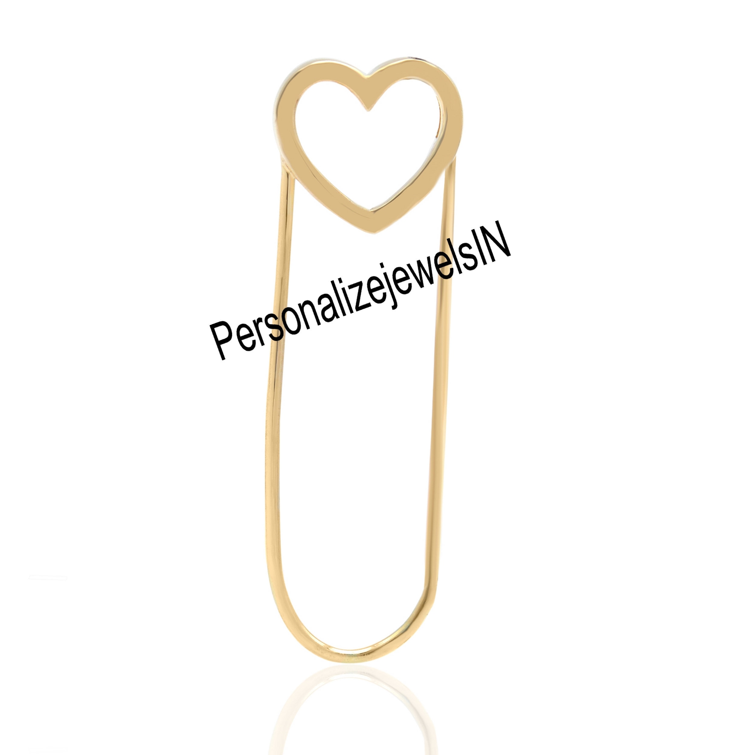 925 Silver Yellow Gold Plated Safety Pin, Charm Holder, Charm Enhancer