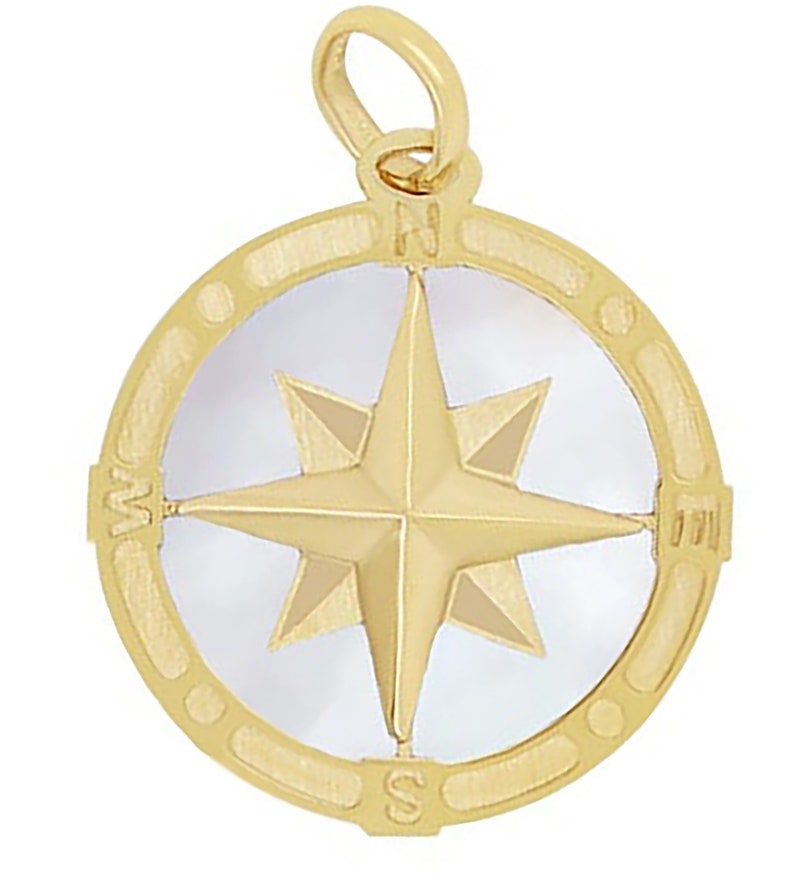 Turquoise Sterling Silver Compass Rose Necklace in Sterling Etsy