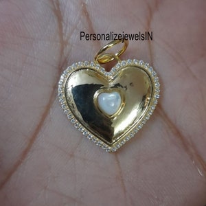 New Designer Heart Cz Pendant, Gemstone Heart Pendant, Heart Healing Chakra Pendant, Women Diamond Pendant Necklace, Heart Pendant Jewelry