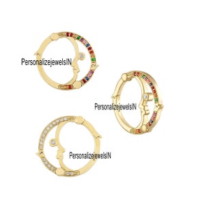 Wholesale Enhancer, Enhancer Connector, Multi Push Lock, Moon Face Lock, Silver Moon Charm Holder, Crescent Moon Charm Enhancer