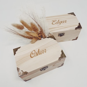Personalisierbare Holzbox Schatztruhe Schatzkiste für Kinder