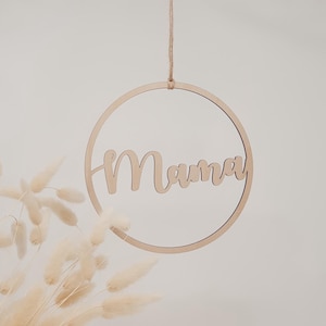 Macrame wreath for mom for Mother&#39;s Day Macrame ring wooden wreath