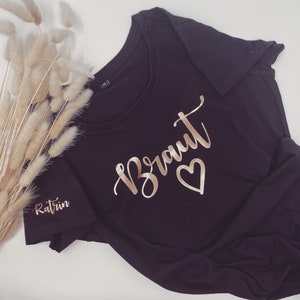 Braut T-Shirt Bride für JGA Junggesellinnenabschied Hochzeit