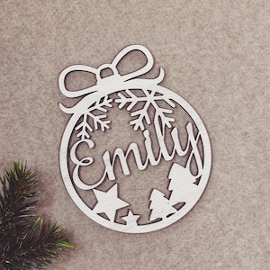Personalized Christmas decorations, name Christmas tags, gift tags Christmas