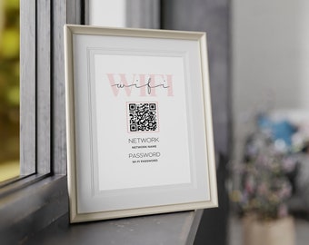 WiFi Password Sign, Editable WiFi Sign, WiFi Password Printable, WiFi Printable, WiFi Network Sign, Wifi Print, Printable Guest Wi-Fi Signs