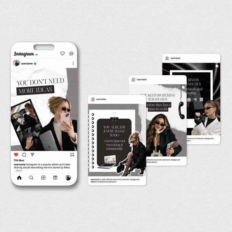 Neutral Carousel Templates Instagram Editable Aesthetic Canva Carousel ...