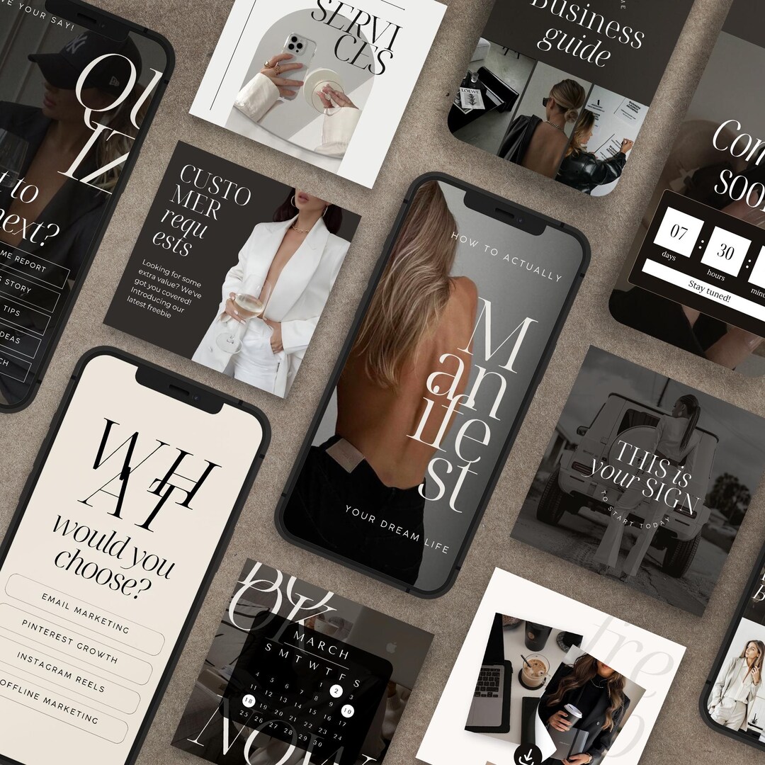 Coaching Instagram Post Stories Social Media Coach Template Business ...