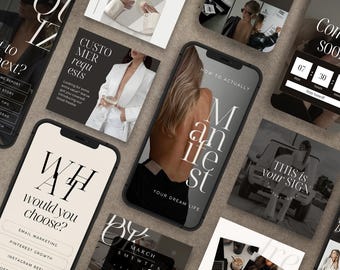 Coaching Instagram Post Stories Social Media Coach Template Business Coach Instagram template Digital Marketing Agency Templates Aesthetic