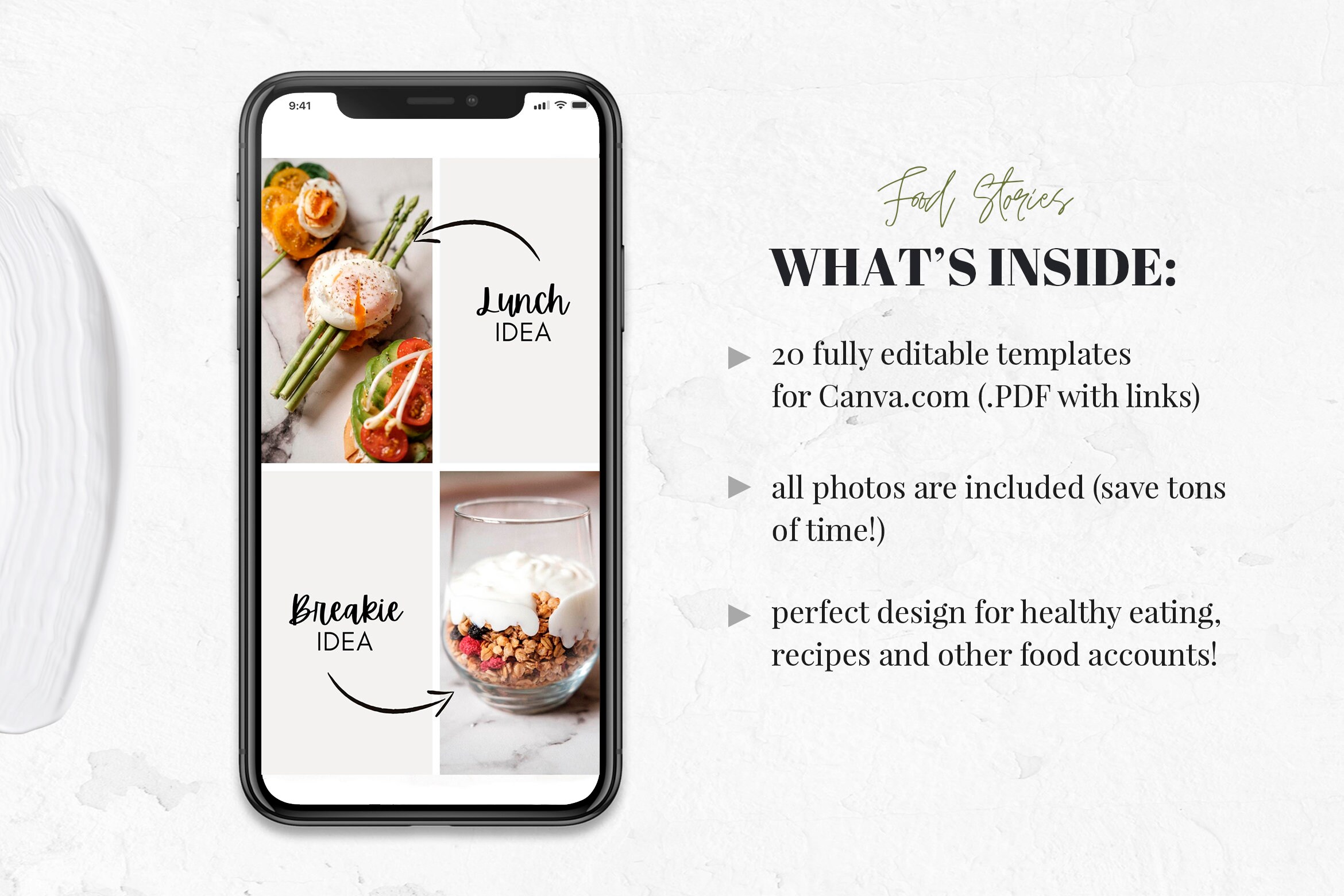 Food Instagram Story Template Food Instagram Template for - Etsy
