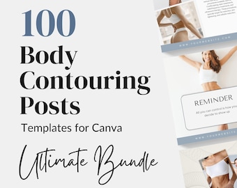 Body Contouring Post Templates Body Contouring Instagram Posts Body Sculpting Instagram Templates Cool Sculpting Posts Medspa Templates