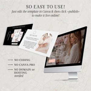 Coach website Canva Template Coach Landing Page Website Life Coach Website Canva Sales Page Template Coaching Website Design Canva Pink