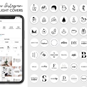 Winter instagram highlight covers, winter highlight icons, text instagram covers, christmas highlights, new year holiday highlight icons