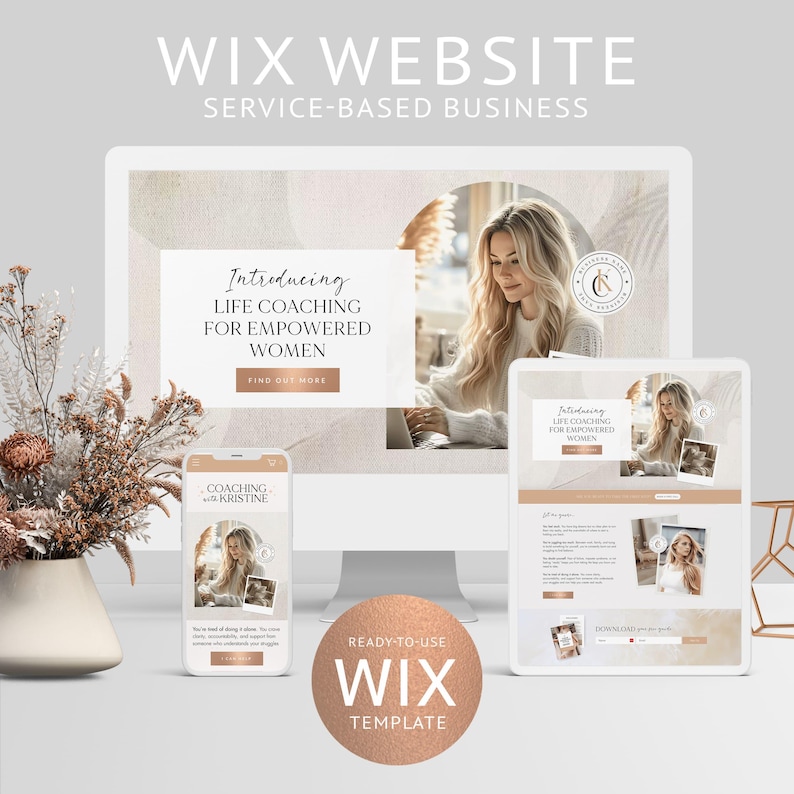 Coaching Wix Website Template Wix Website Design Wix Ecommerce Wix Shop Wix Online Shop Wix Service business Wix consulting Wix booking Boho
