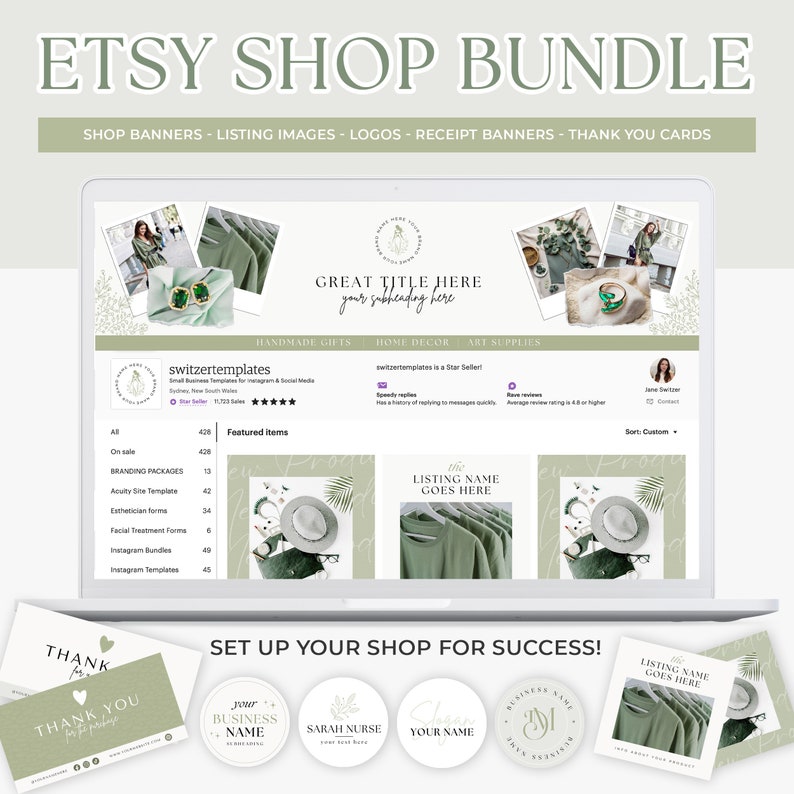 Etsy Banner Template Bundle Etsy Shop Banners Etsy Shop Kit Sell On Etsy Seller Banner Mockups Etsy Shop Bundle Etsy Branding Canva Template