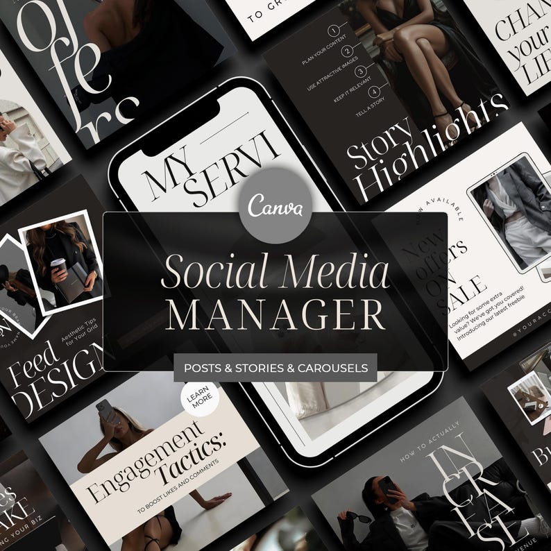 Social Media Marketing Agency Templates Social media manager templates Social Media Manager Posts Social Media Coach Instagram templates