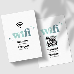 Wifi Password Sign, Printable Wifi Code, Guest Room Printable, Wifi ...