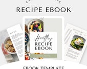 Recipe Ebook Template Lead Magnet Template Gut health ebook Health coach ebook template Wellness ebook canva Ebook page layout food blogger