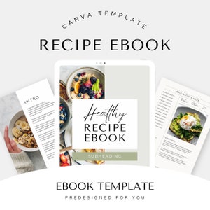 Mall för recept-e-bok Mall för lead magnets E-bok för tarmhälsa Mall för hälsocoach E-bok för välbefinnande Canva Sidlayout för e-bok matbloggare