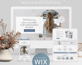 Plantilla de sitio web de Wix Coach Terapeuta Administrador de redes sociales Plantilla moderna de Wix para pequeñas empresas Diseño de sitio web minimalista Página web de Wix