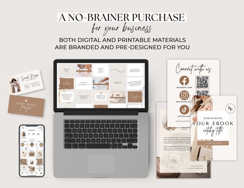 Full Branding Package DIY Branding Kit Social Media Branding Template Marketing Bundle Instagram Bundle Business Brand Template Canva