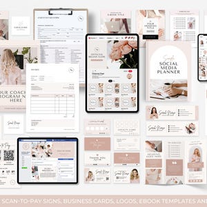 Coaching Business Template Bundle Online business All in One Bundle Wix Website Template Canva website Branding Kit Coach Marketing Template