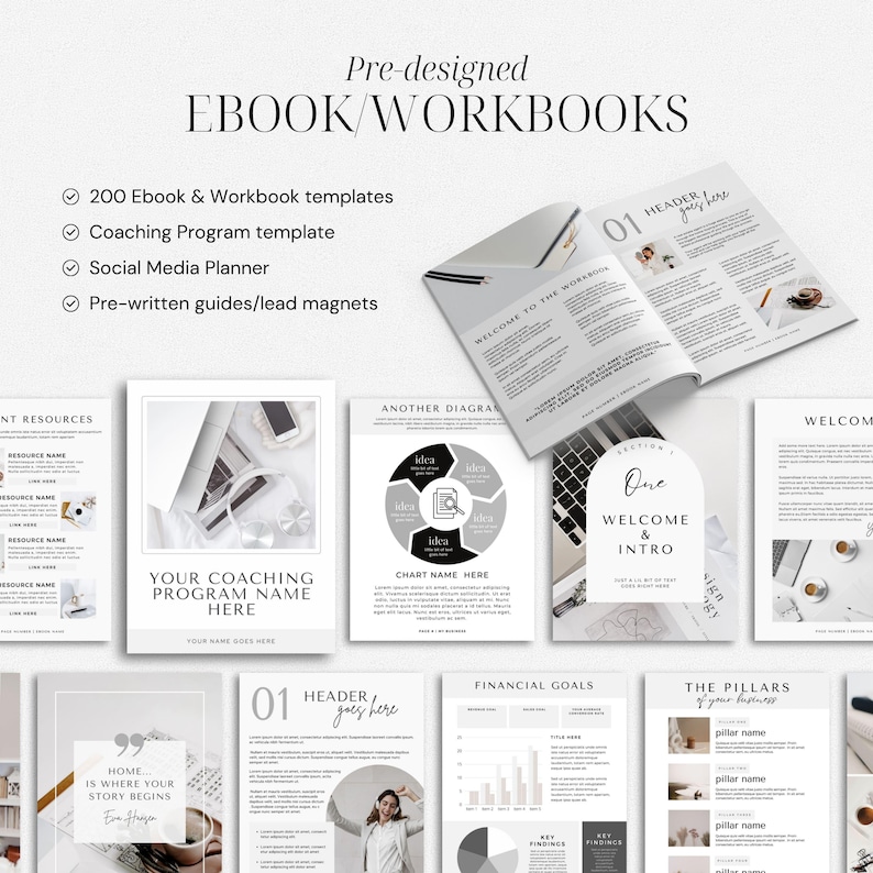 Branding Kit Templates Digital Marketer Personal Brand Kit Business Coach Posts Business templates Branding Package Social Media Bundle