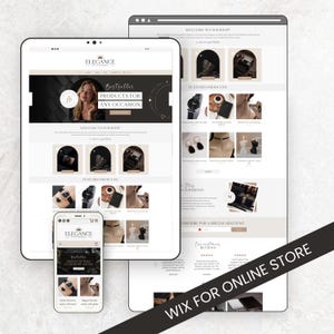 Wix Website Template Ecommerce Shop Wix Theme for Digital Products Physical products Website online store Jewellery store website Page