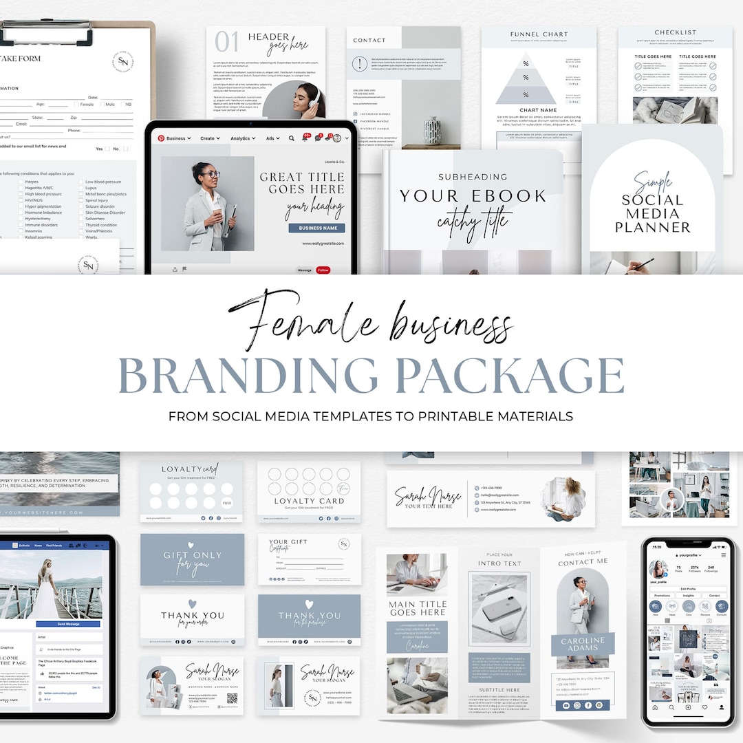 Brand Kit Canva Branding Package Business Template Bundle Branding Kit ...