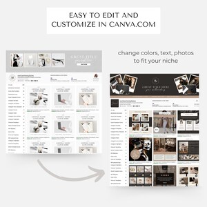 Etsy Store Template Etsy Shop Kit Etsy Shop Banner Etsy Shop Branding Kit Etsy Shop Bundle Etsy Canva Templates Etsy branding dark aesthetic