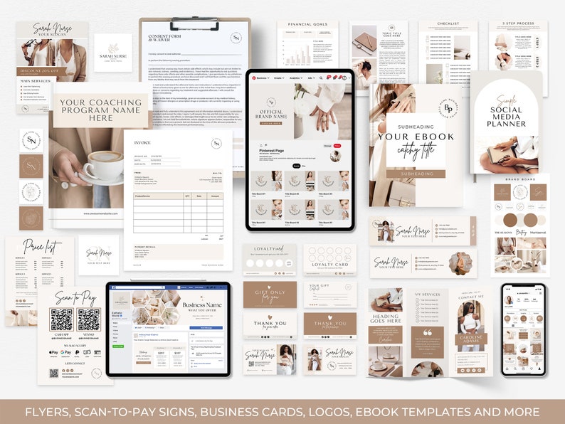 Branding Package, DIY Branding Kit, Social Media Branding Template, Marketing Bundle, Instagram Bundle, Business Brand Template Canva